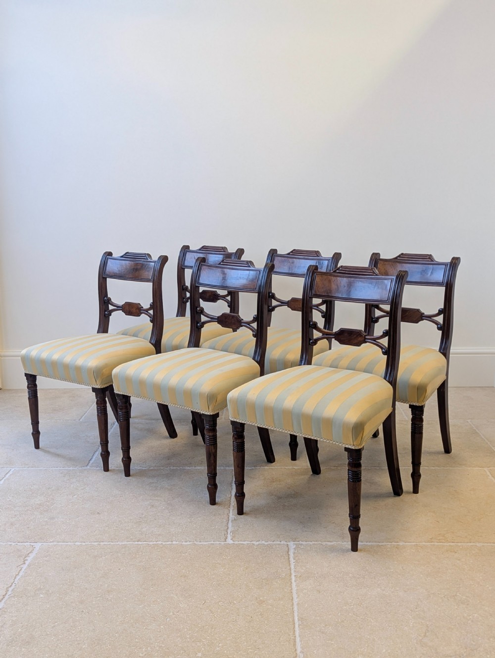 Set of Six Antique Regency Mahogany Dining Chairs c.1820 View VI
