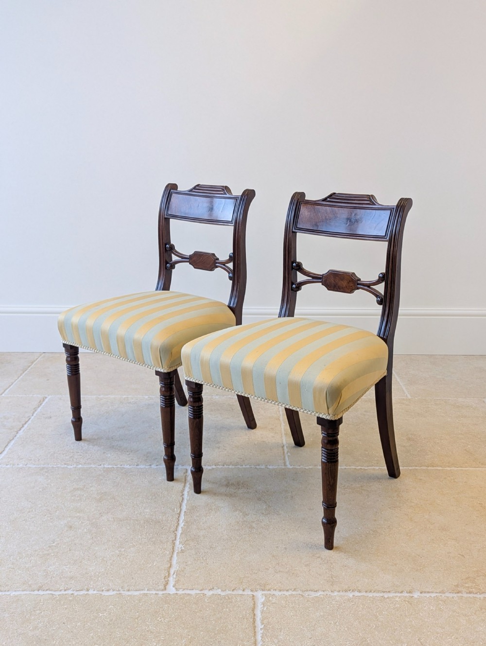Set of Six Antique Regency Mahogany Dining Chairs c.1820 View X