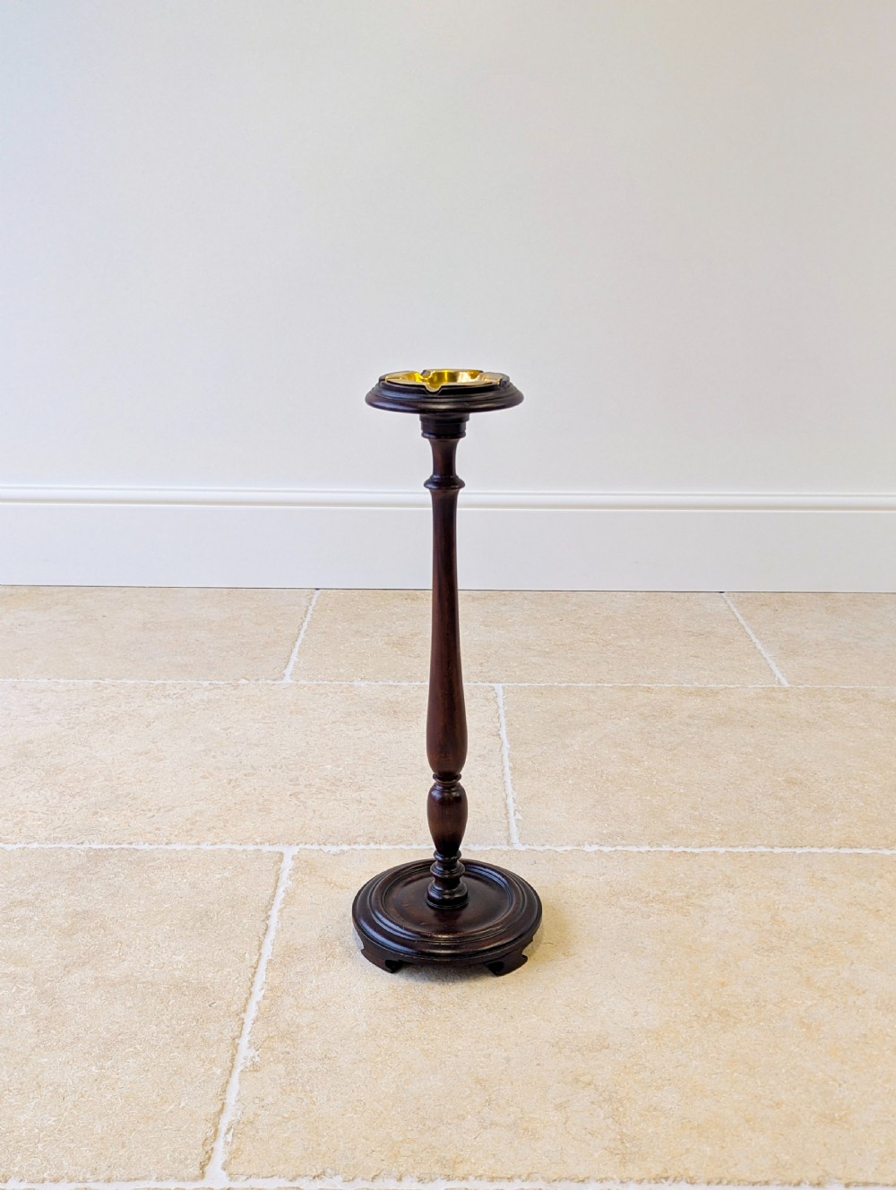 Antique Edwardian Mahogany Pedestal Smoking Stand c.1910