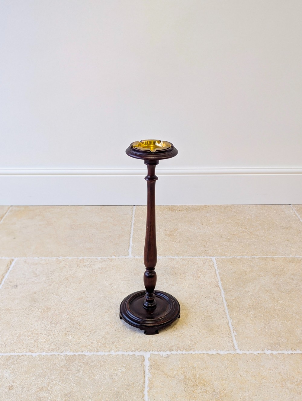 Antique Edwardian Mahogany Pedestal Smoking Stand c.1910 View IV