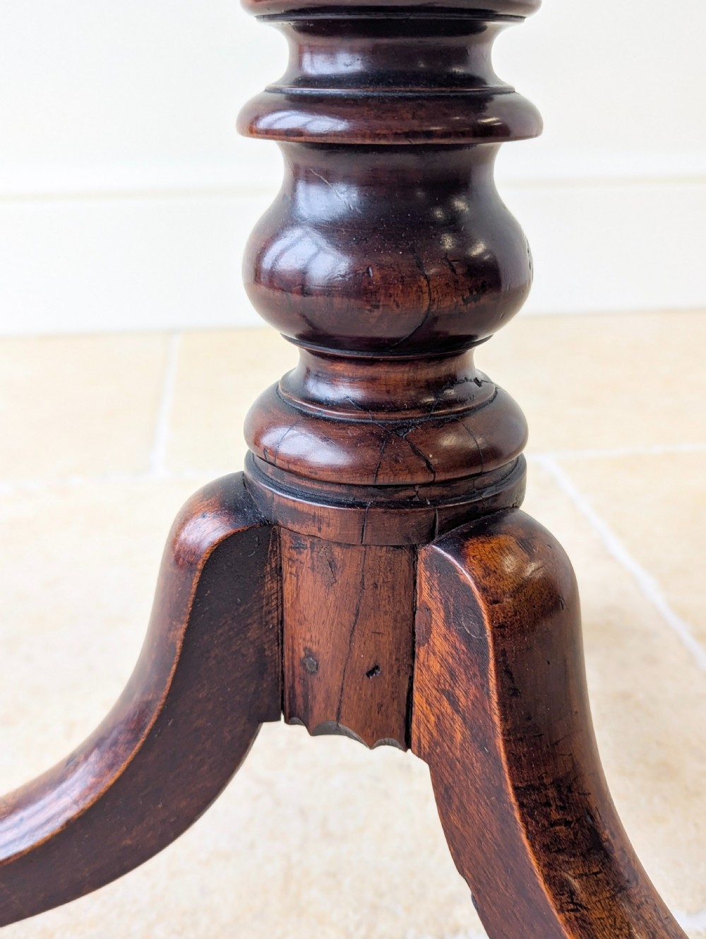 Antique Late Georgian Mahogany Tilt-Top Occasional Table c.1800 View XI