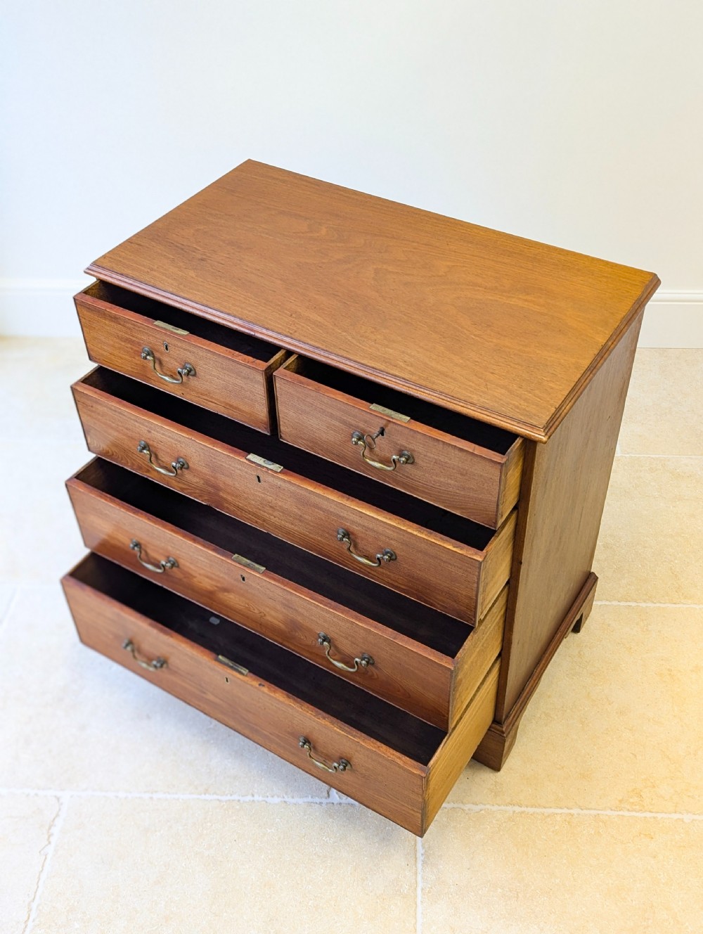 Antique Late Georgian Satin Birch Chest of Drawers c.1810 View IV