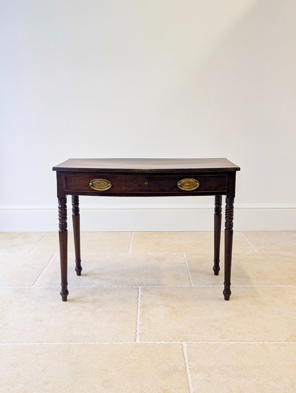 Antique Georgian Mahogany Bow-Front Writing Table c.1810 View VII