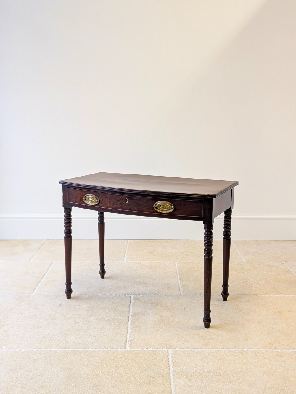 Antique Georgian Mahogany Bow-Front Writing Table c.1810 View X