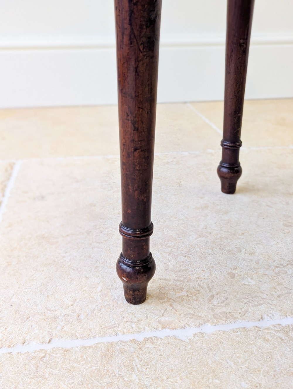 Antique Georgian Mahogany Bow-Front Writing Table c.1810 View XII