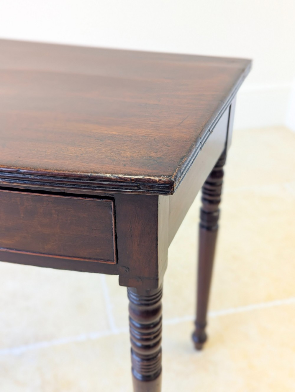 Antique Georgian Mahogany Bow-Front Writing Table c.1810 View XIII