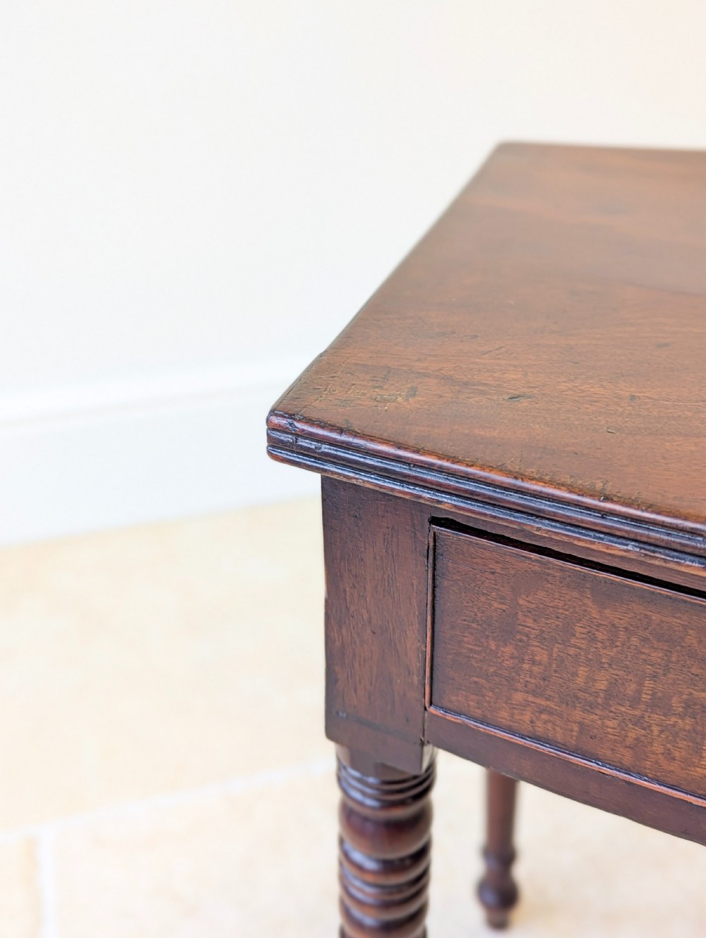 Antique Georgian Mahogany Bow-Front Writing Table c.1810 View XVI