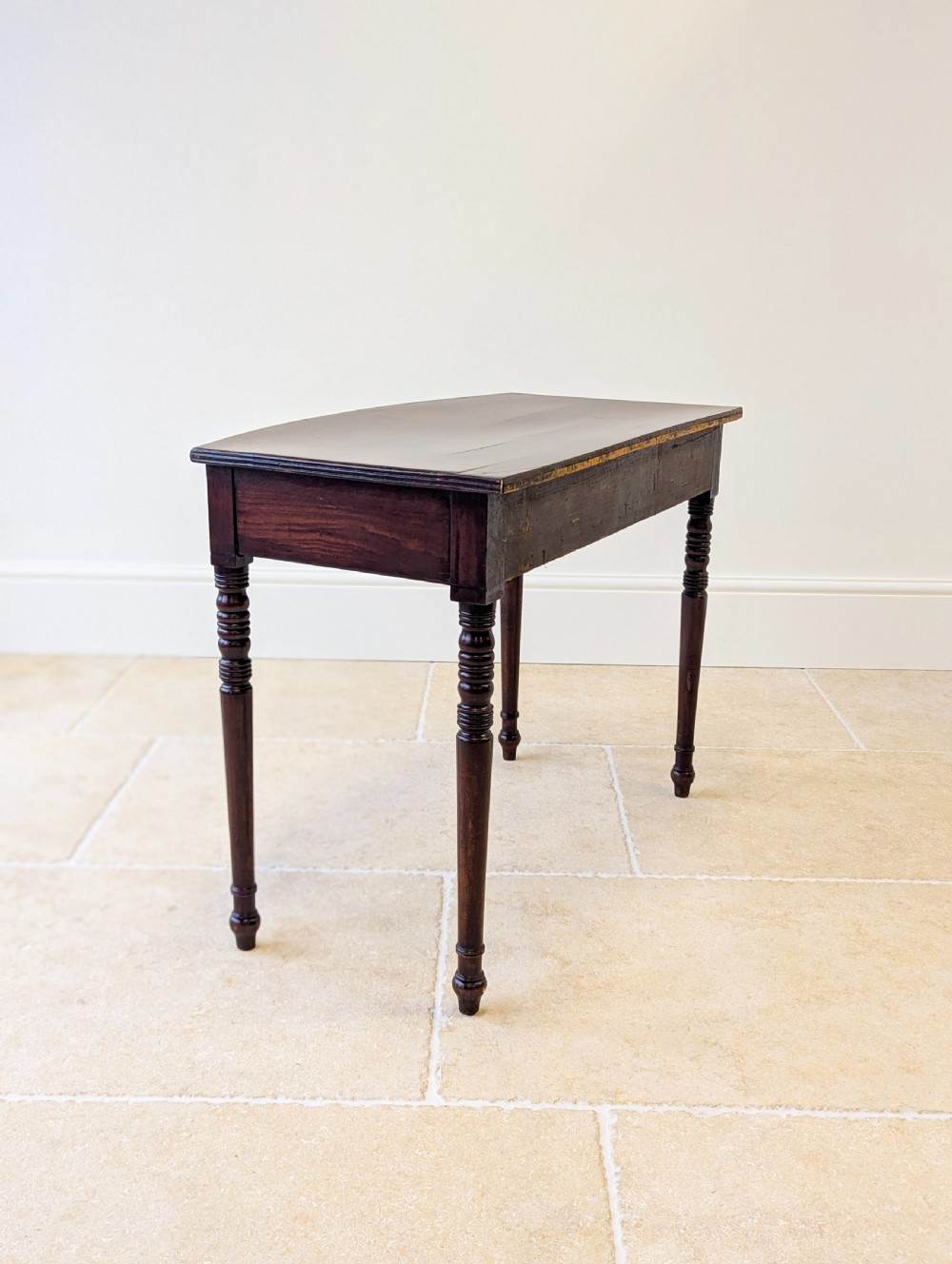 Antique Georgian Mahogany Bow-Front Writing Table c.1810 View XVII