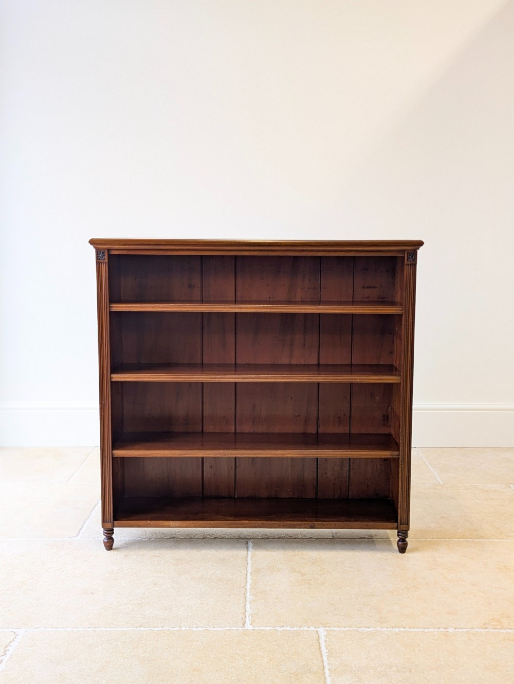 Antique Late Victorian Mahogany Open Bookcase c.1890 View II