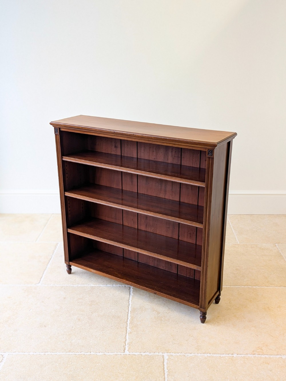 Antique Late Victorian Mahogany Open Bookcase c.1890 View IV