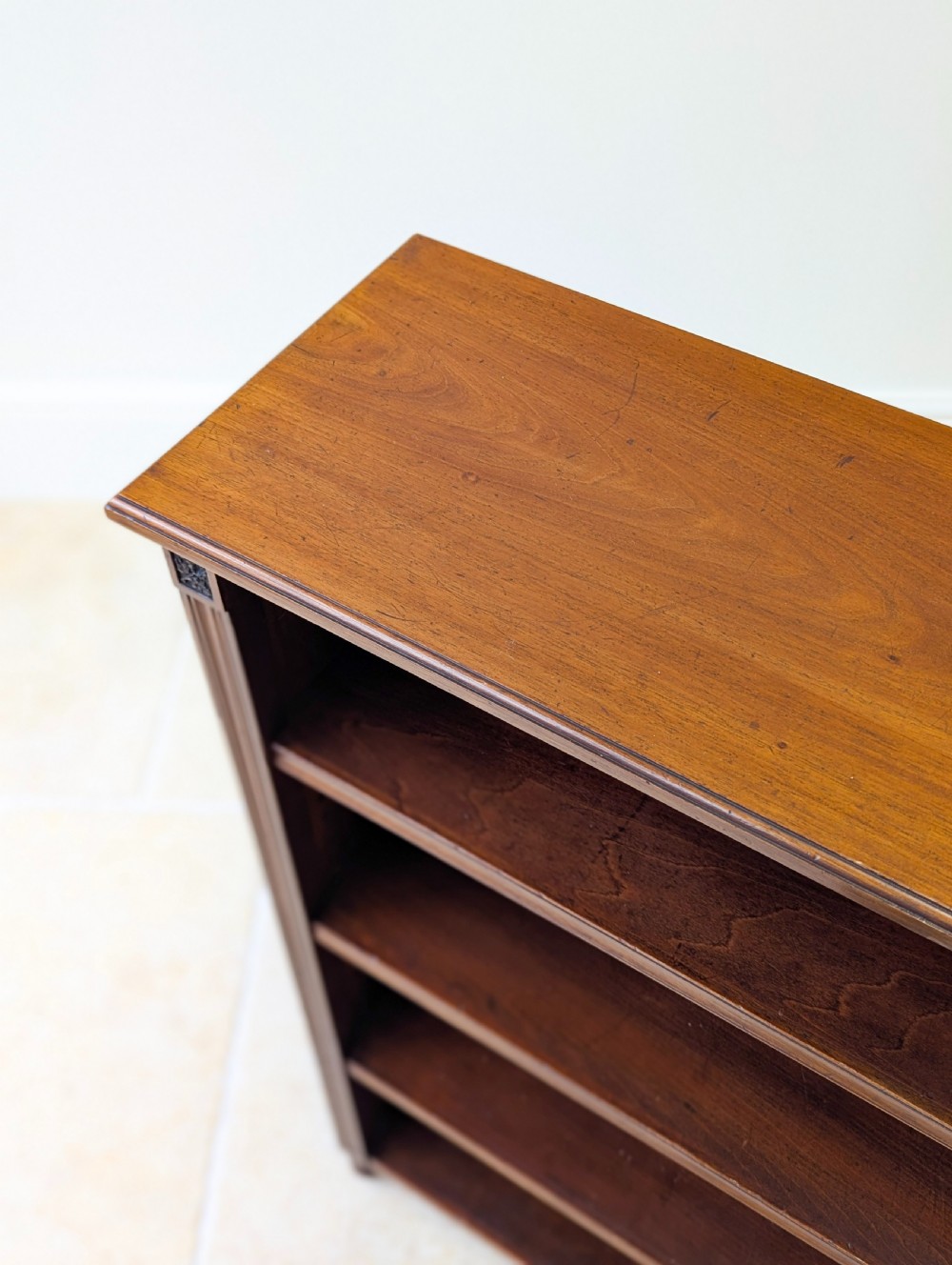 Antique Late Victorian Mahogany Open Bookcase c.1890 View VIII