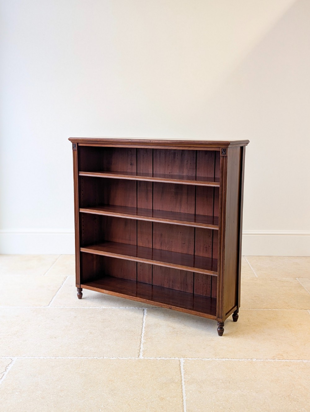 Antique Late Victorian Mahogany Open Bookcase c.1890 View IX