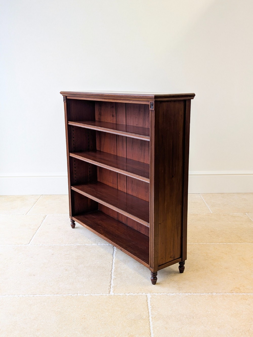 Antique Late Victorian Mahogany Open Bookcase c.1890 View XII
