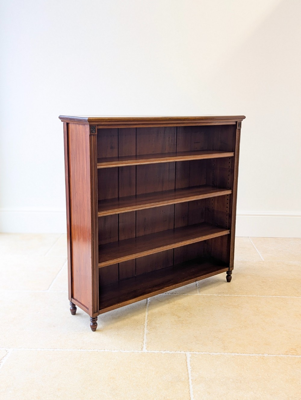 Antique Late Victorian Mahogany Open Bookcase c.1890 View XVI