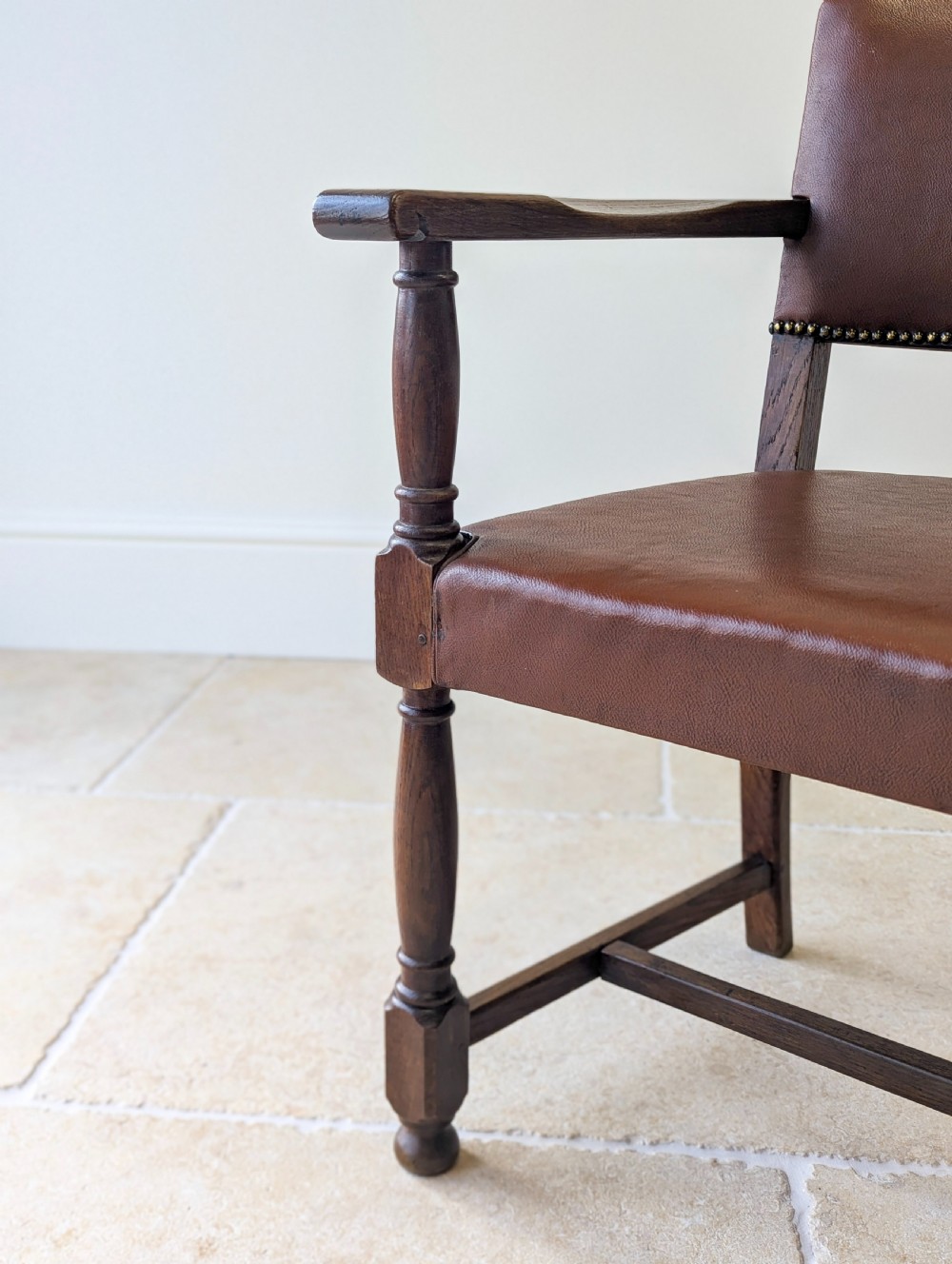 Antique Early 20th Century Oak Desk Chair c.1920 View III