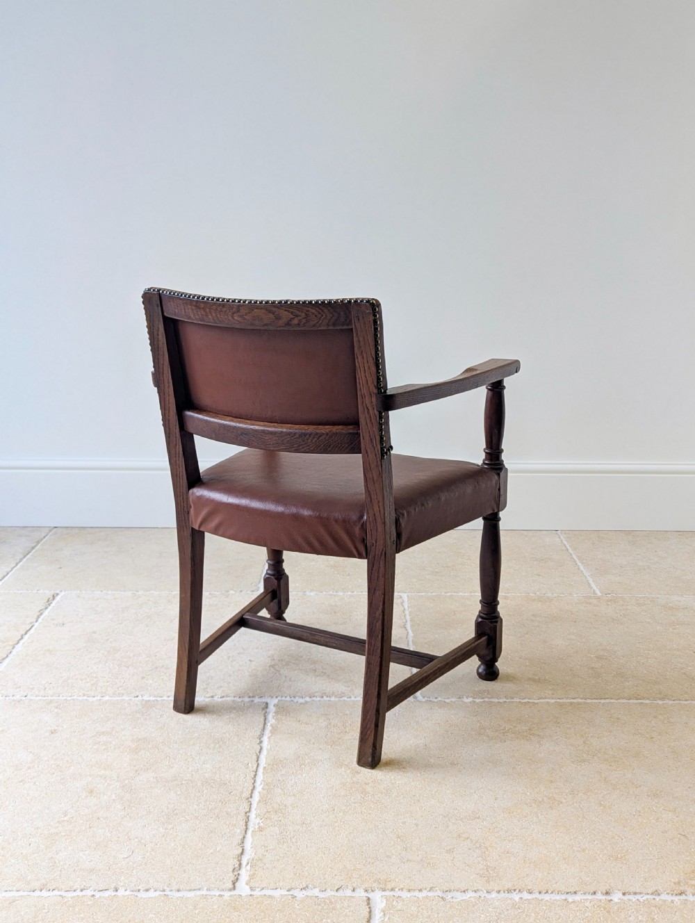 Antique Early 20th Century Oak Desk Chair c.1920 View XIII