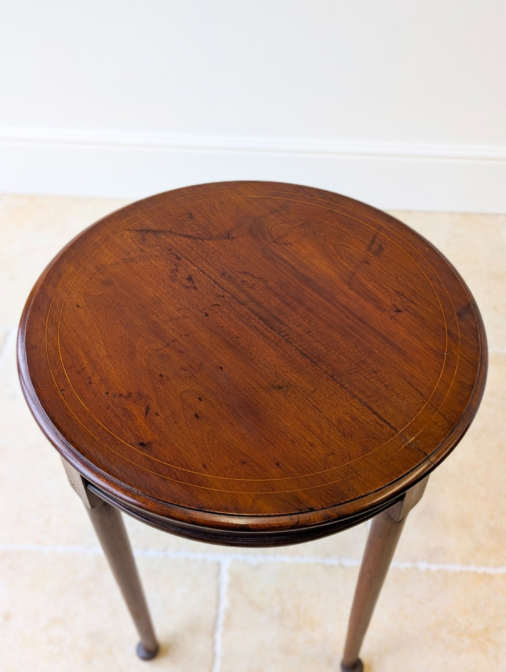 Antique Edwardian Mahogany Circular Occasional Table c.1910 View II