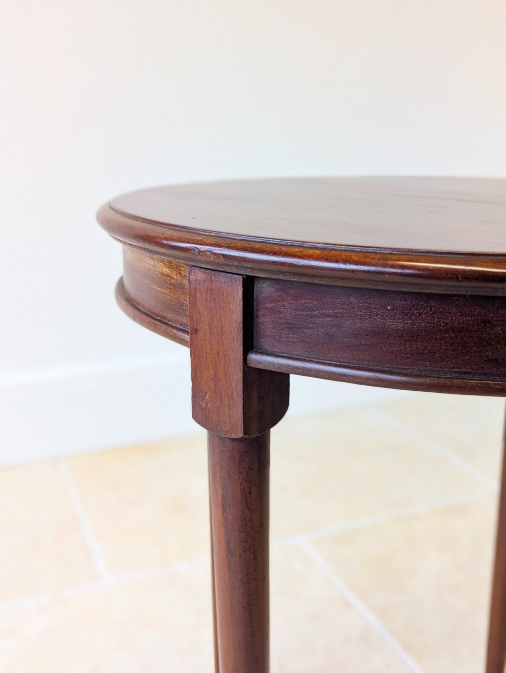 Antique Edwardian Mahogany Circular Occasional Table c.1910 View IV