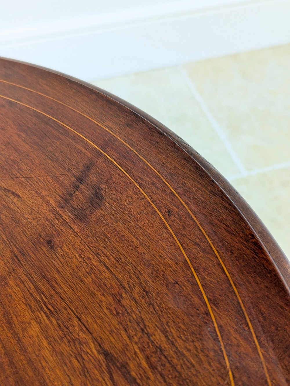 Antique Edwardian Mahogany Circular Occasional Table c.1910 View VI