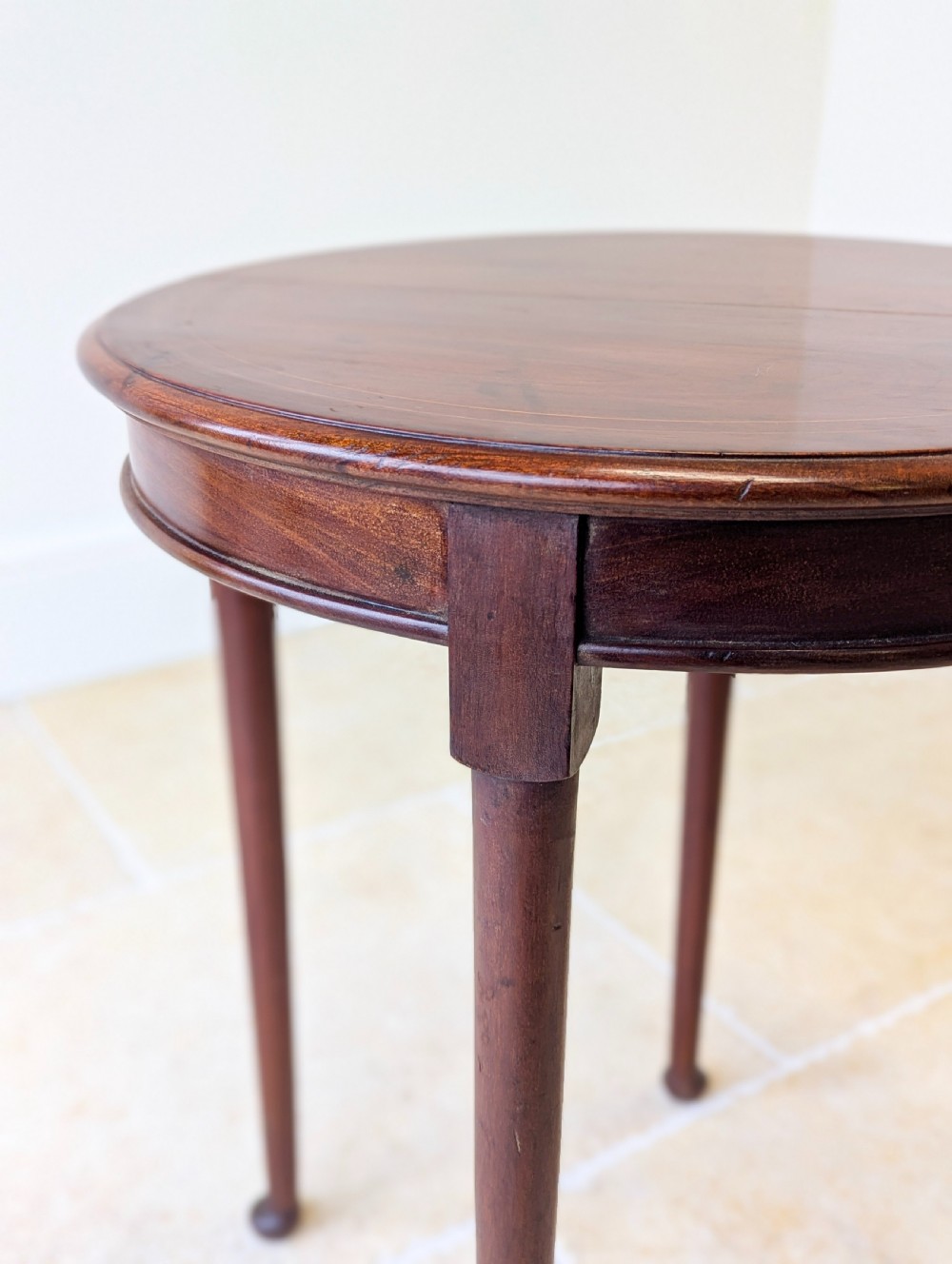 Antique Edwardian Mahogany Circular Occasional Table c.1910 View XII
