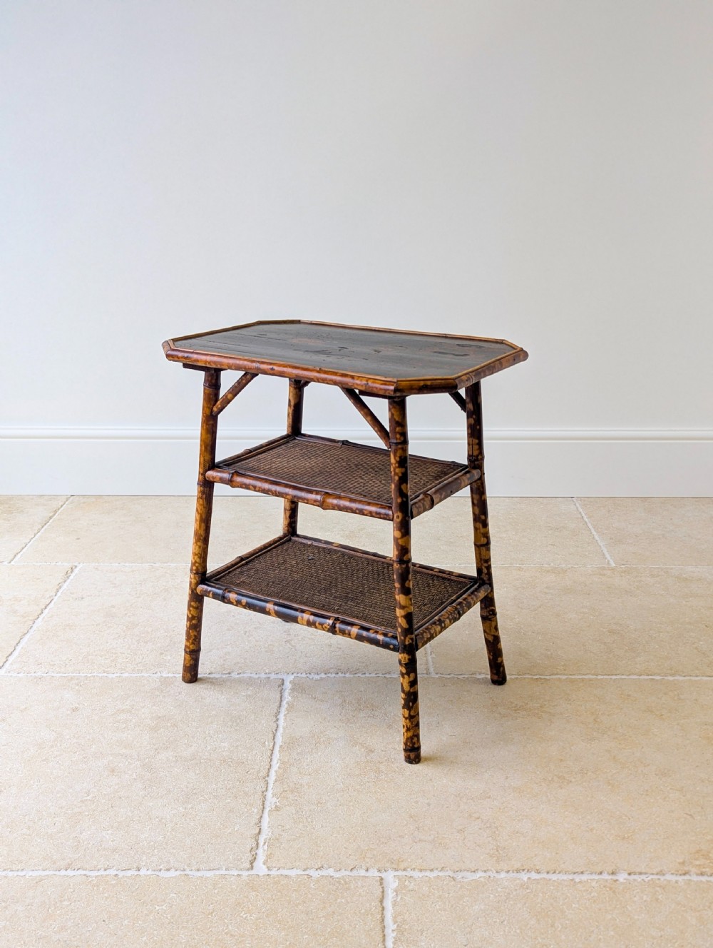 Antique Victorian Bamboo Three-Tier Occasional Table c.1890 View VI