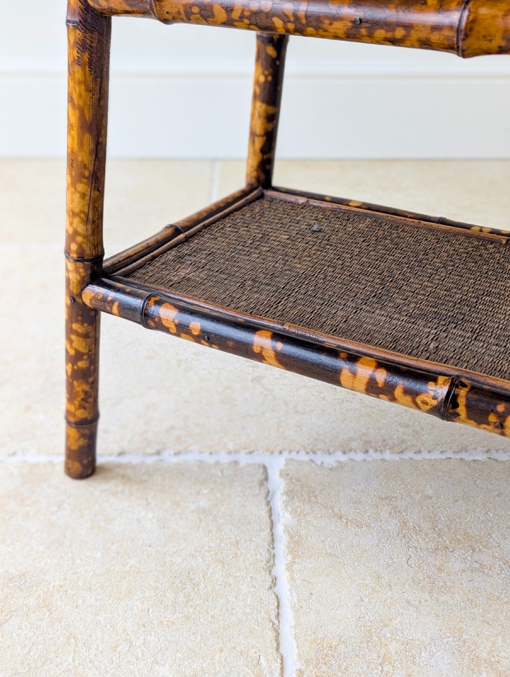 Antique Victorian Bamboo Three-Tier Occasional Table c.1890 View VII