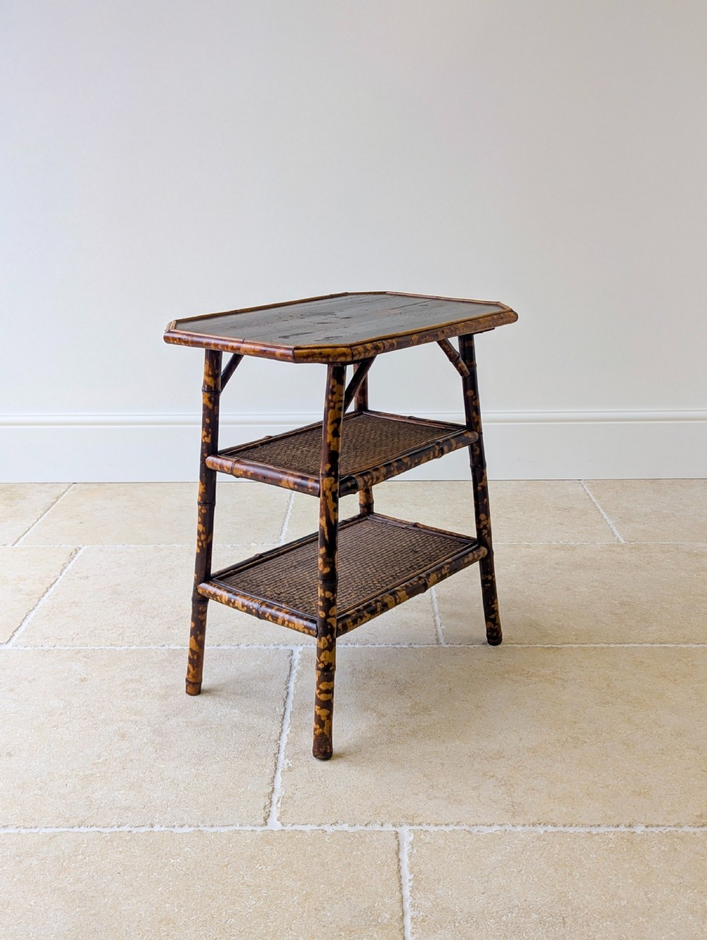 Antique Victorian Bamboo Three-Tier Occasional Table c.1890 View XIII