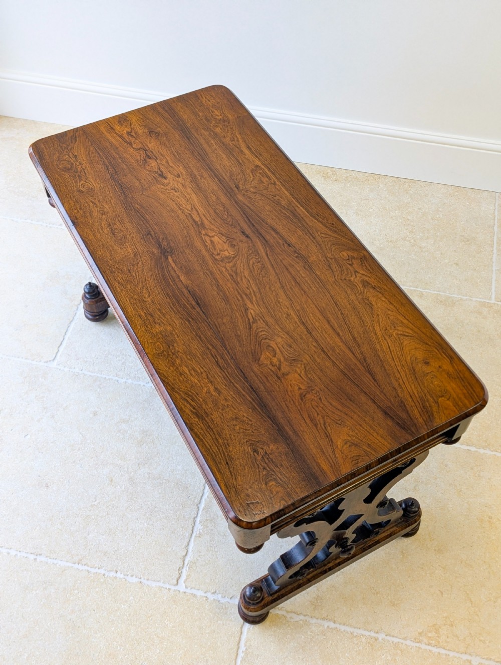 Antique Victorian Rosewood Library Table c.1870 View II