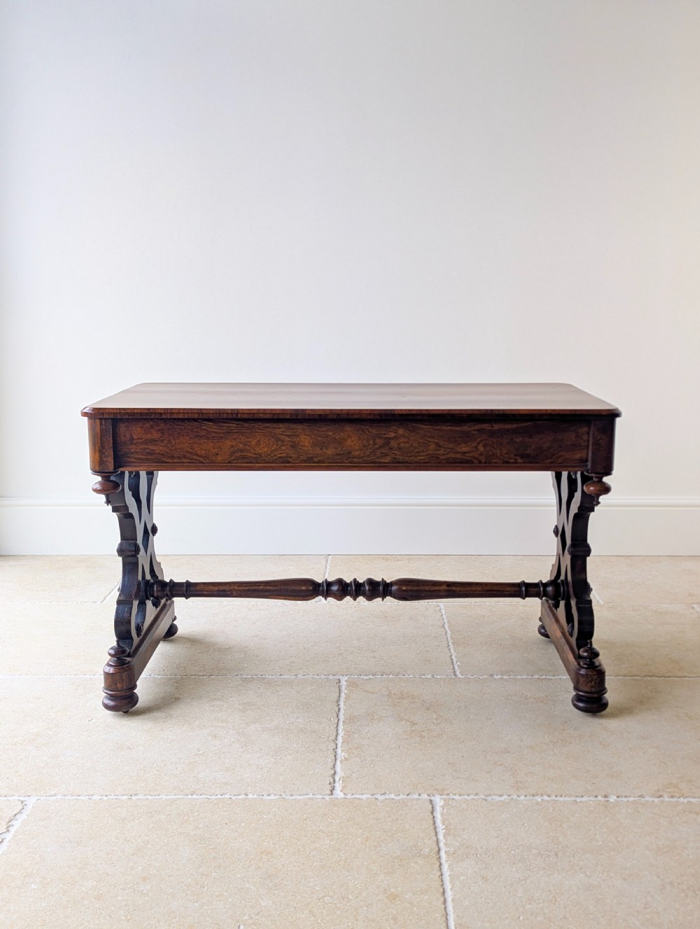 Antique Victorian Rosewood Library Table c.1870 View III