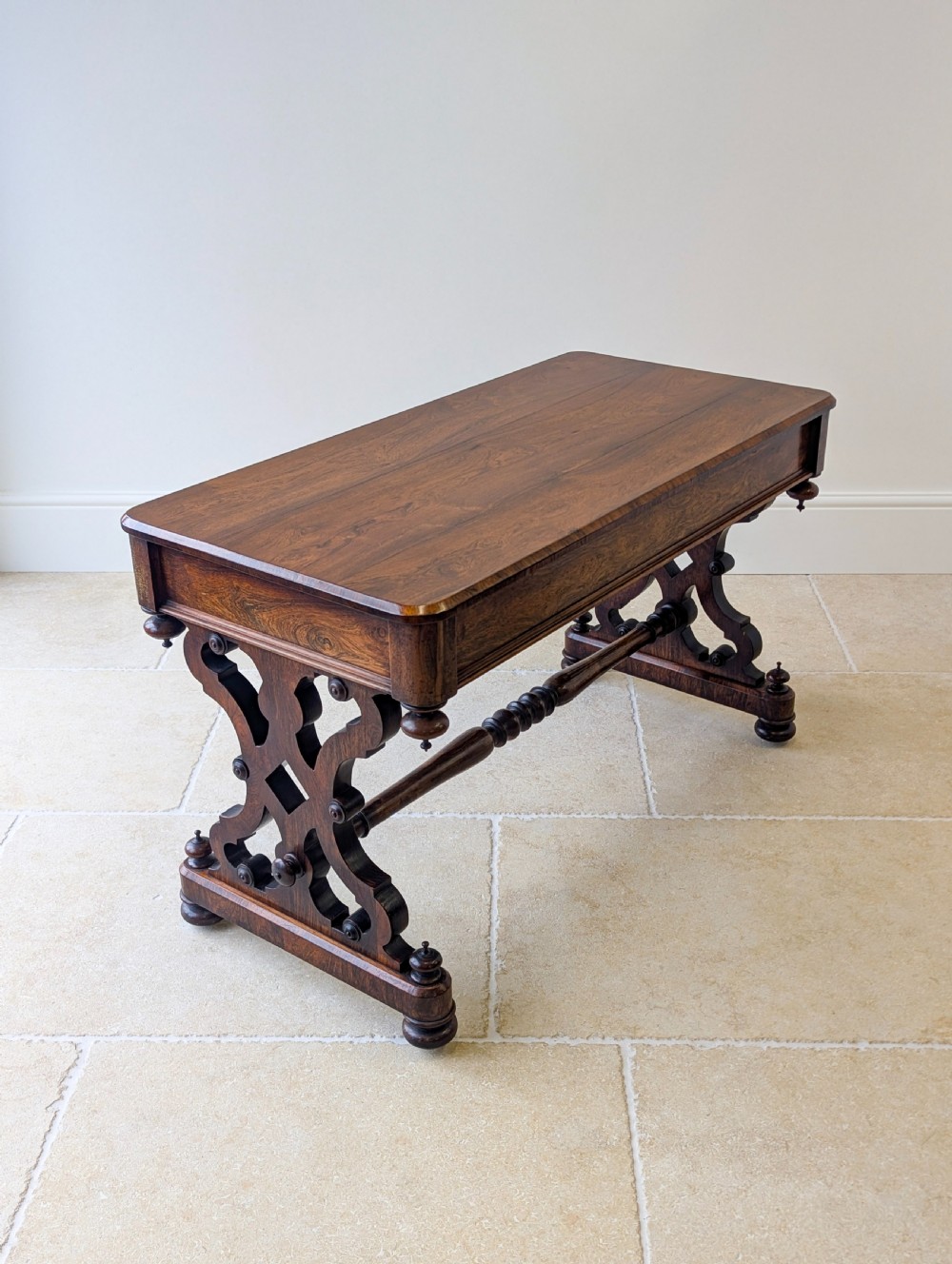 Antique Victorian Rosewood Library Table c.1870 View VI