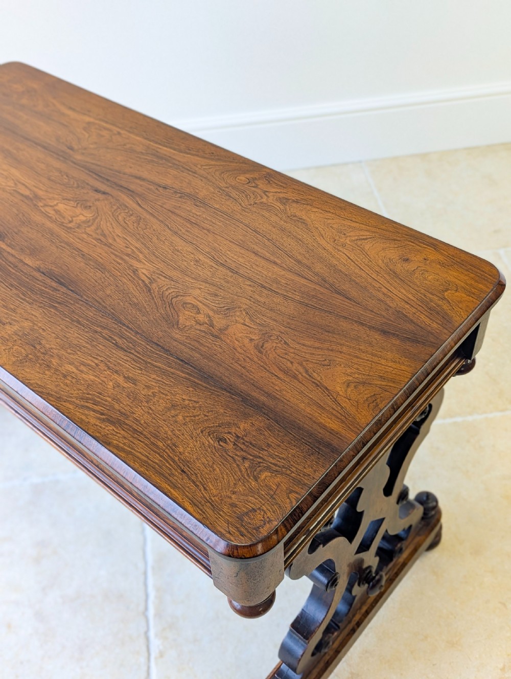 Antique Victorian Rosewood Library Table c.1870 View X
