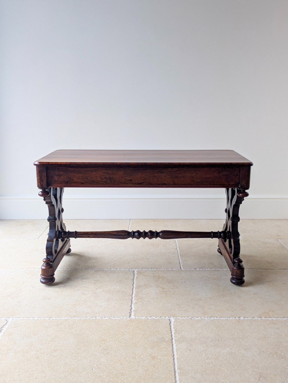 Antique Victorian Rosewood Library Table c.1870 View XI
