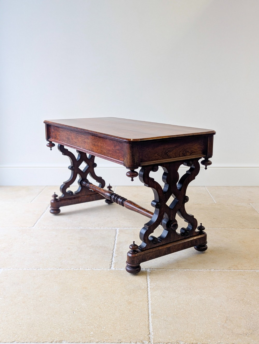 Antique Victorian Rosewood Library Table c.1870 View XX