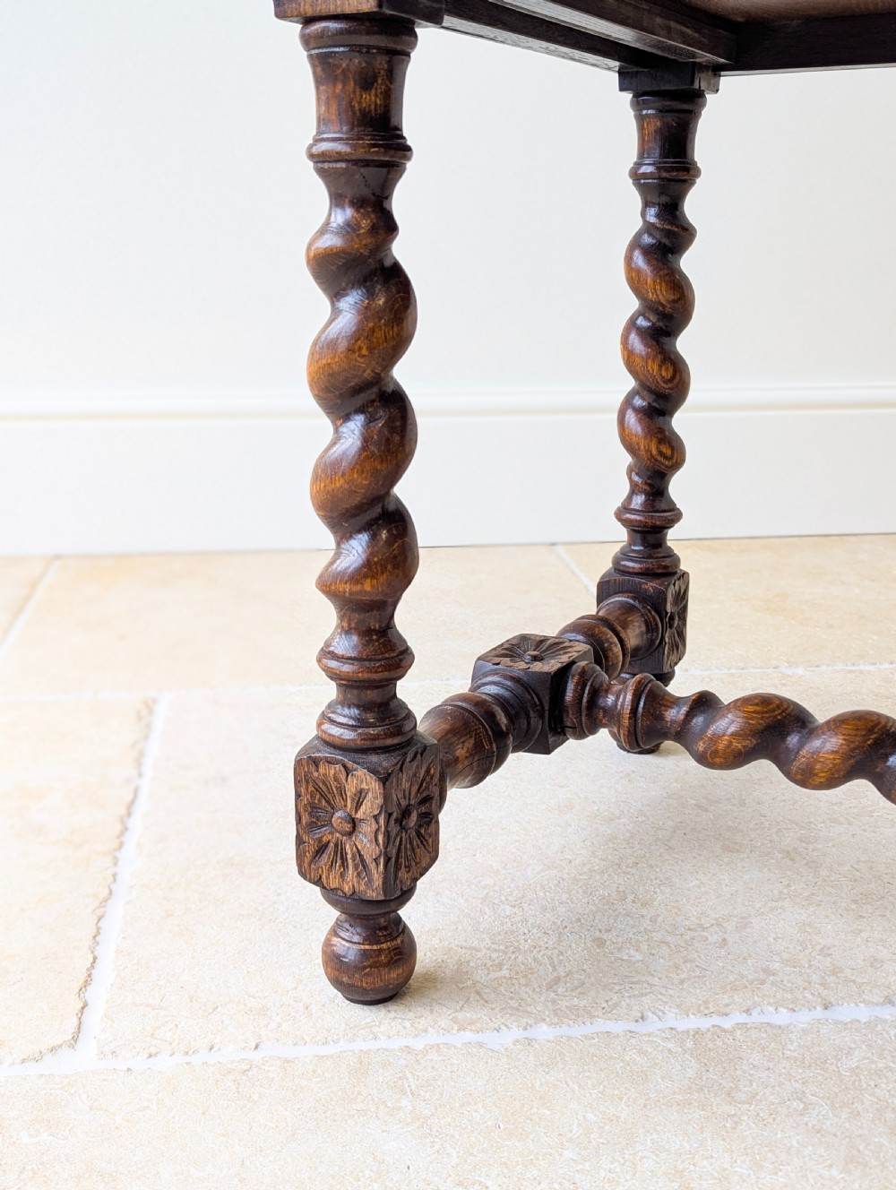Antique Victorian Carved Oak Library Table c.1890 View VII