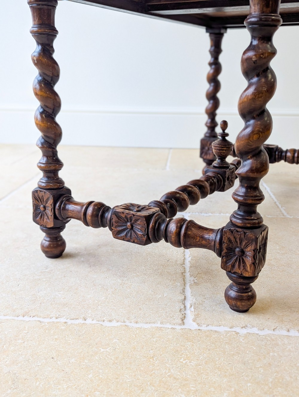 Antique Victorian Carved Oak Library Table c.1890 View XVII