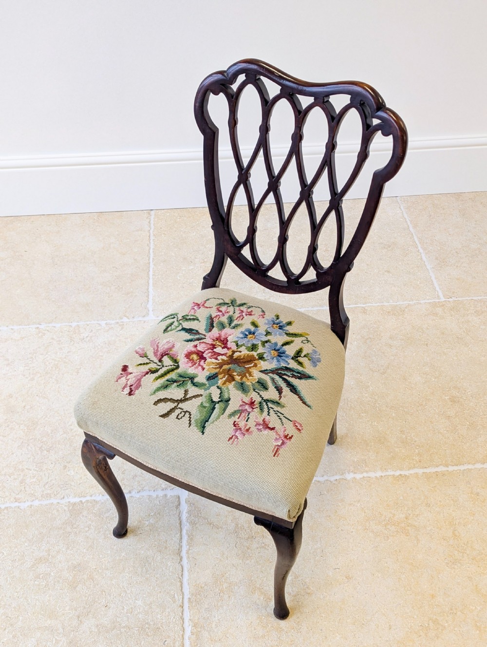 Antique Victorian Mahogany Side Chair c.1890 View II