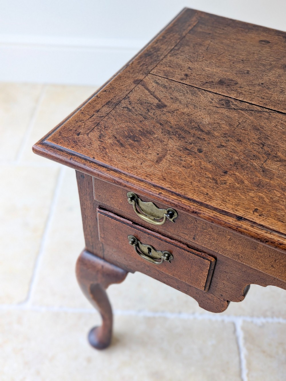 Antique 18th Century Georgian Oak Lowboy c.1750 View III