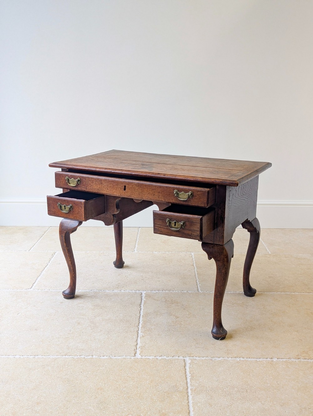 Antique 18th Century Georgian Oak Lowboy c.1750 View IV