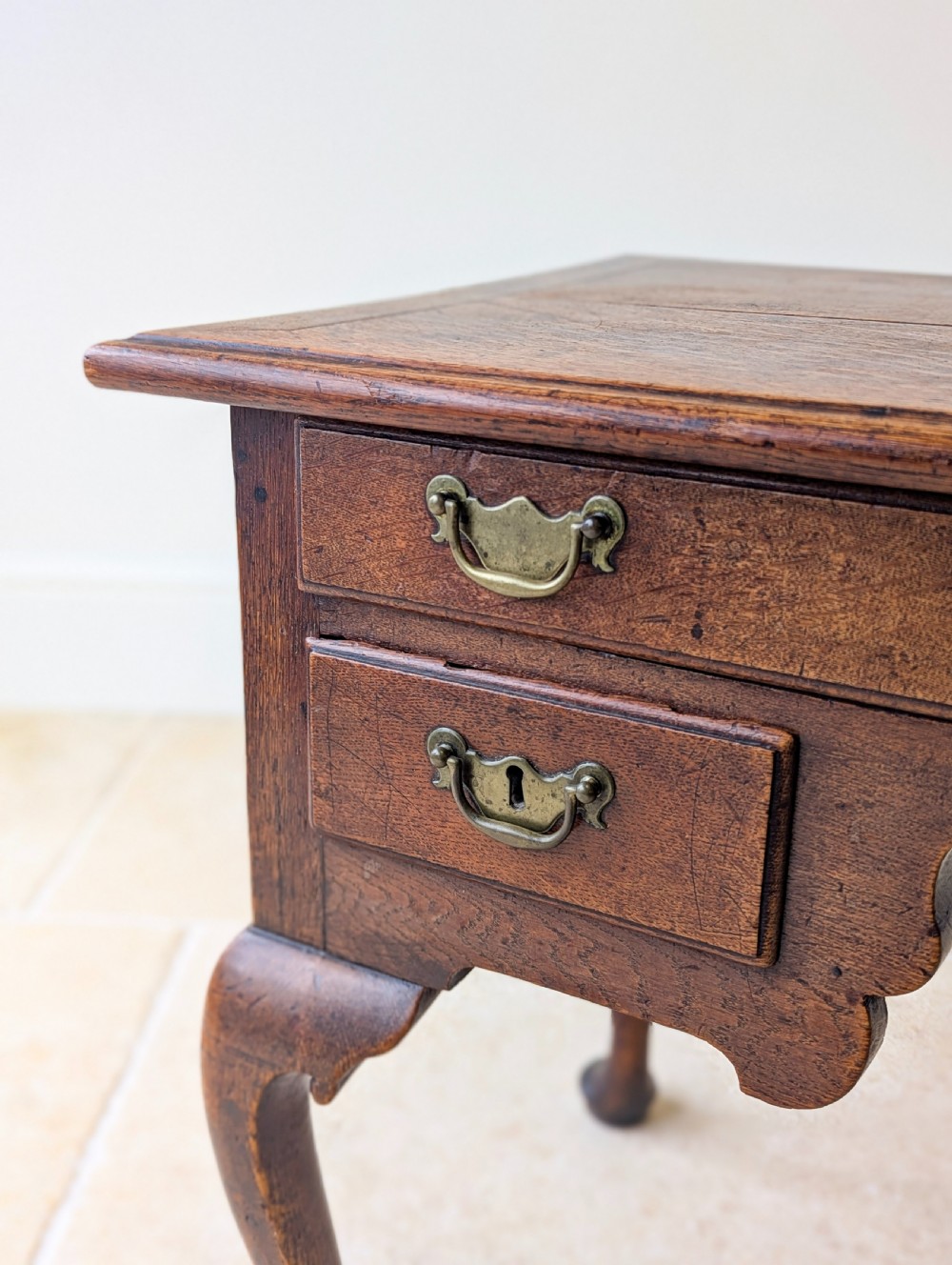 Antique 18th Century Georgian Oak Lowboy c.1750 View VI