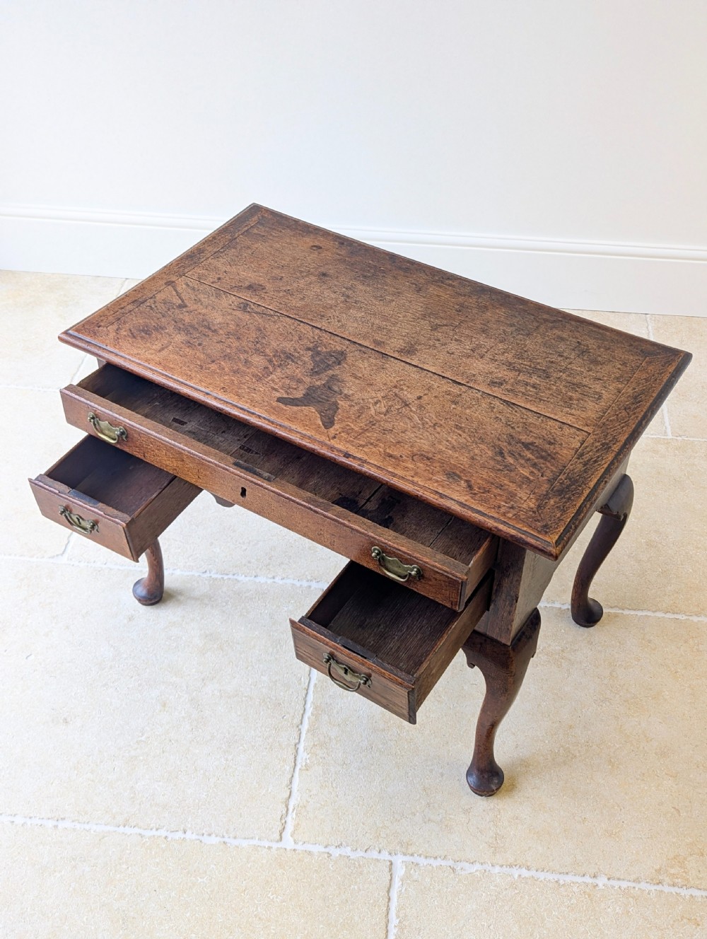 Antique 18th Century Georgian Oak Lowboy c.1750 View XII