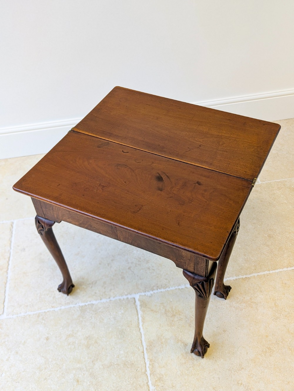 Antique Regency Mahogany Fold-Over Tea Table c.1810 View IV