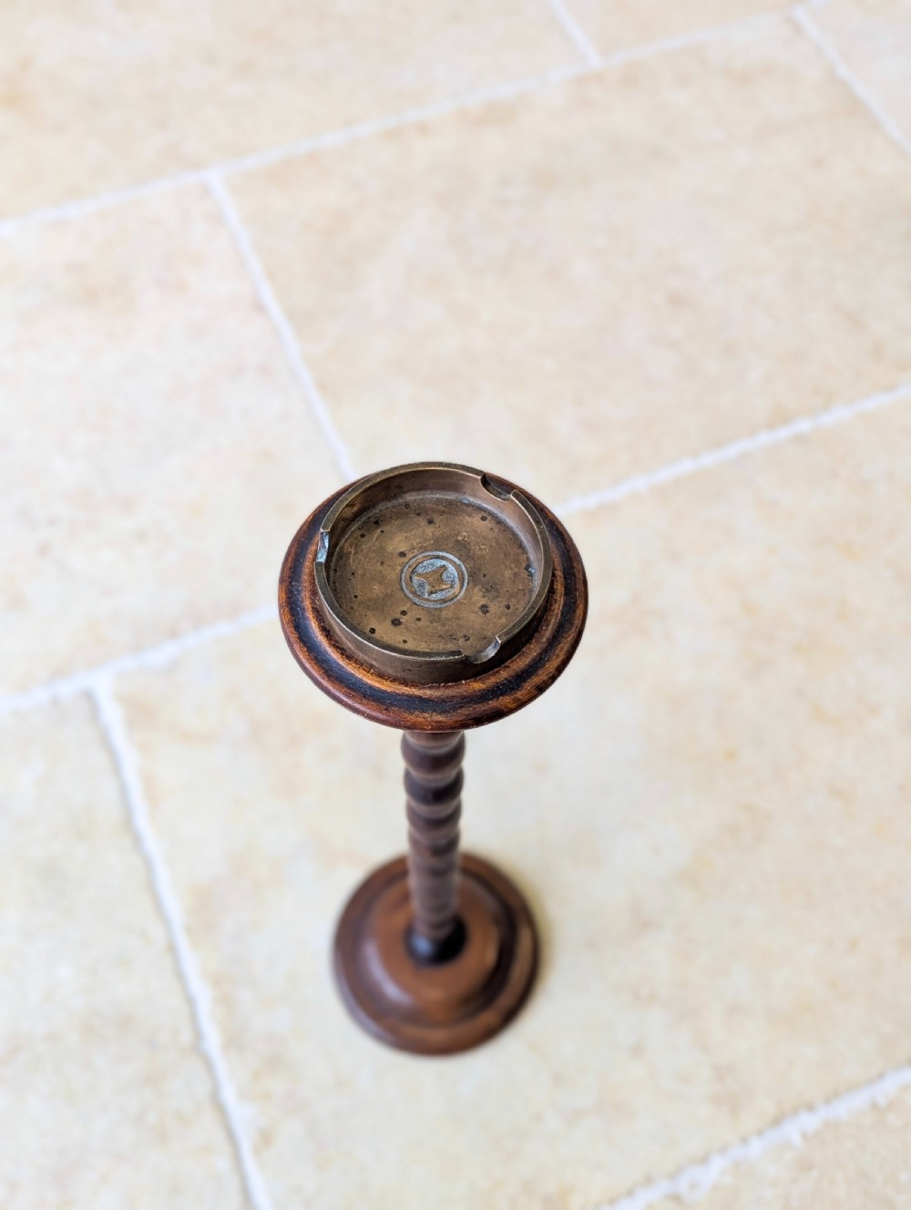 Antique Edwardian Walnut Smoking Stand c.1910 View II