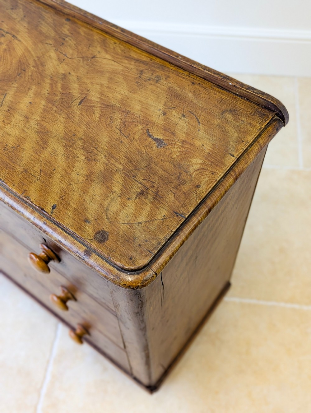 Antique Victorian Scumbled Pine Chest of Drawers c.1860 View VIII