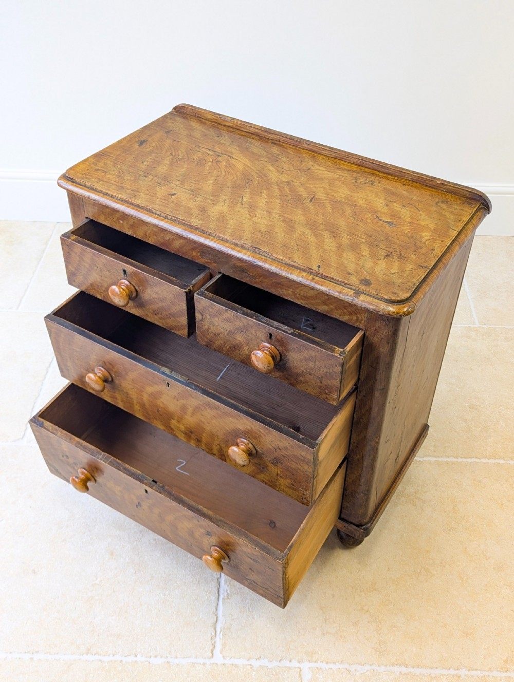 Antique Victorian Scumbled Pine Chest of Drawers c.1860 View XI
