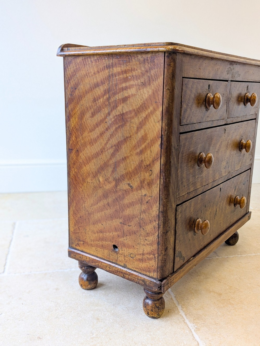 Antique Victorian Scumbled Pine Chest of Drawers c.1860 View XII
