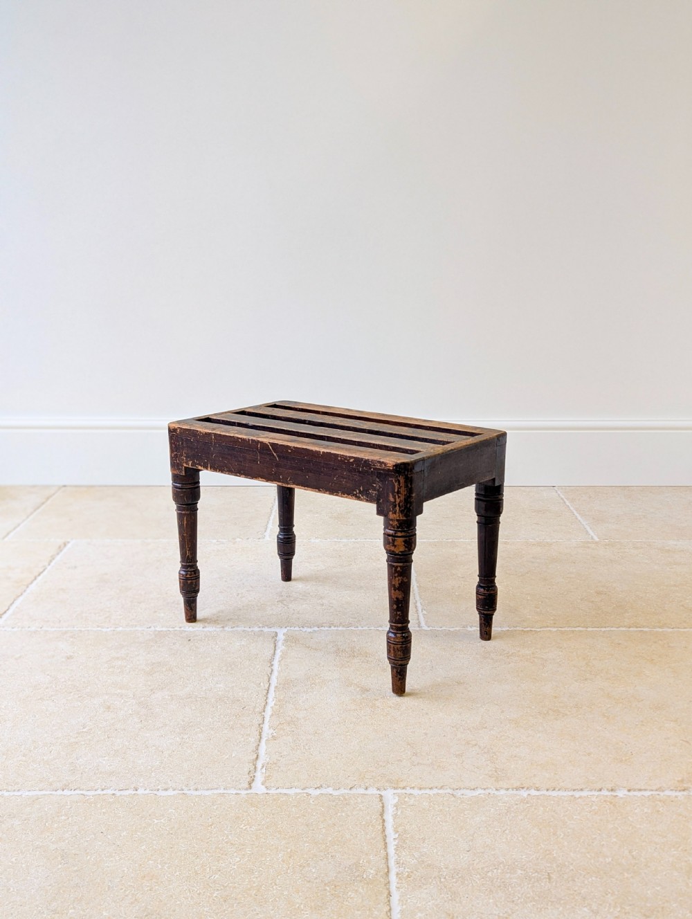 Antique Victorian Beech Luggage Stand by Brown & Lamont c.1870