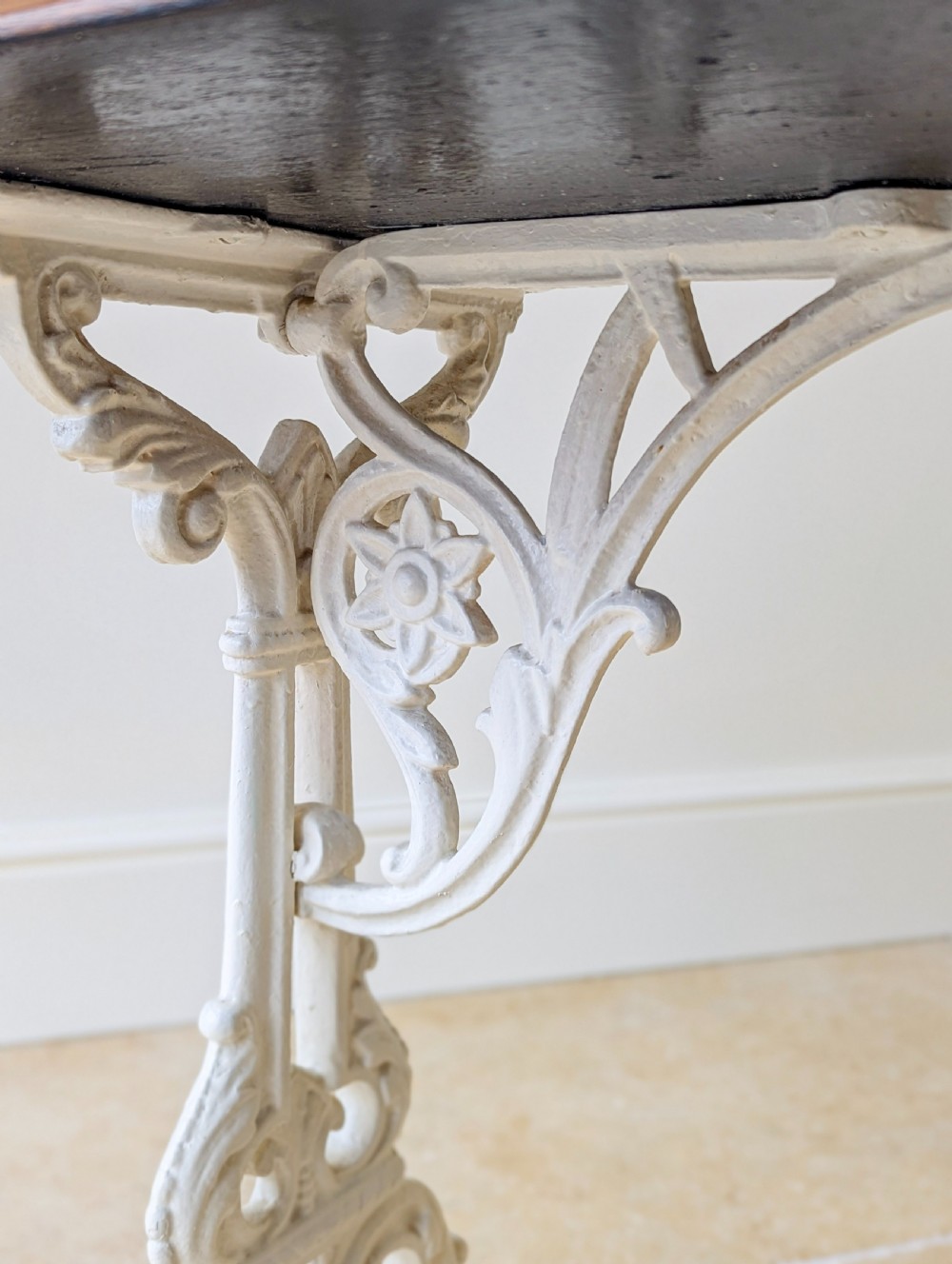 Antique Victorian Cast Iron Table c.1890 View VII