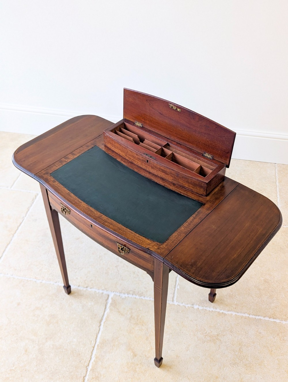 Antique Edwardian Inlaid Mahogany Writing Table c.1905 View III