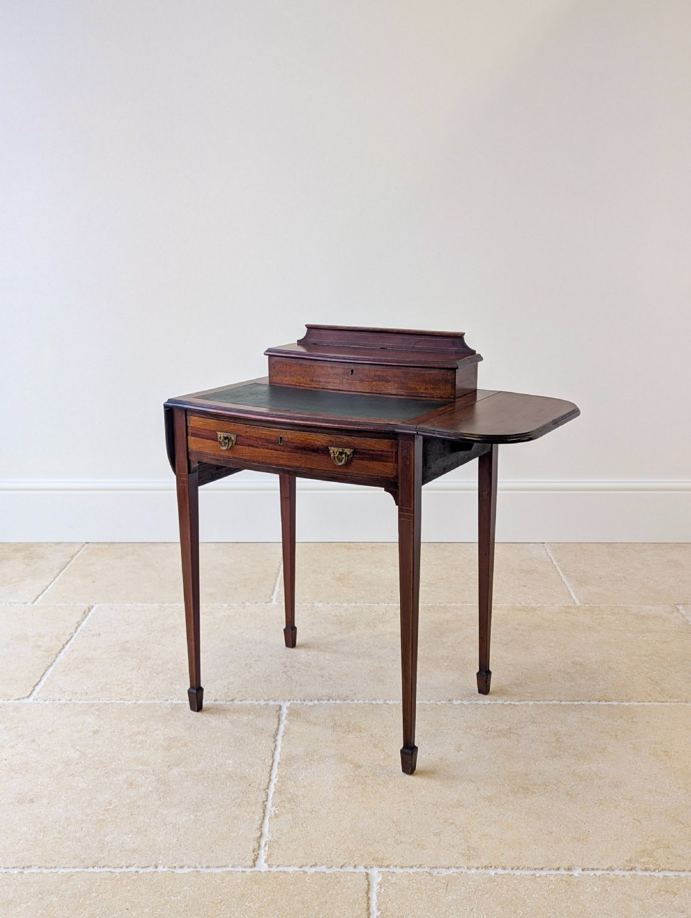 Antique Edwardian Inlaid Mahogany Writing Table c.1905 View IV