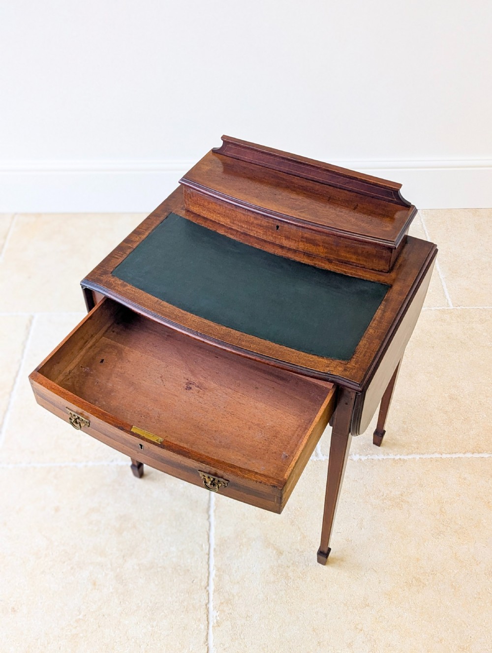 Antique Edwardian Inlaid Mahogany Writing Table c.1905 View V